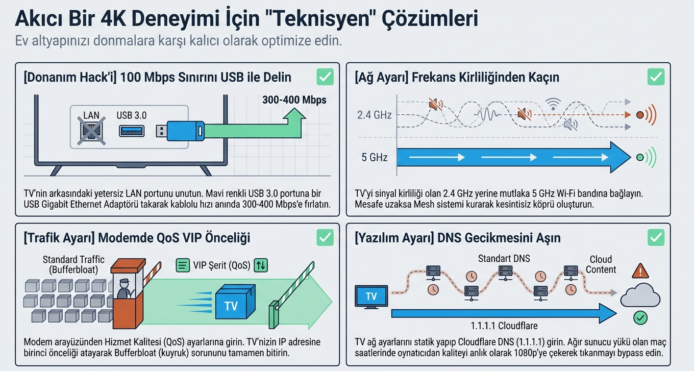 Akıllı TV’de İnternet Neden Kasar? 4K Donma Çözümü 2 Akıllı TV’de İnternet Neden Kasar? 4K Donma Çözümü